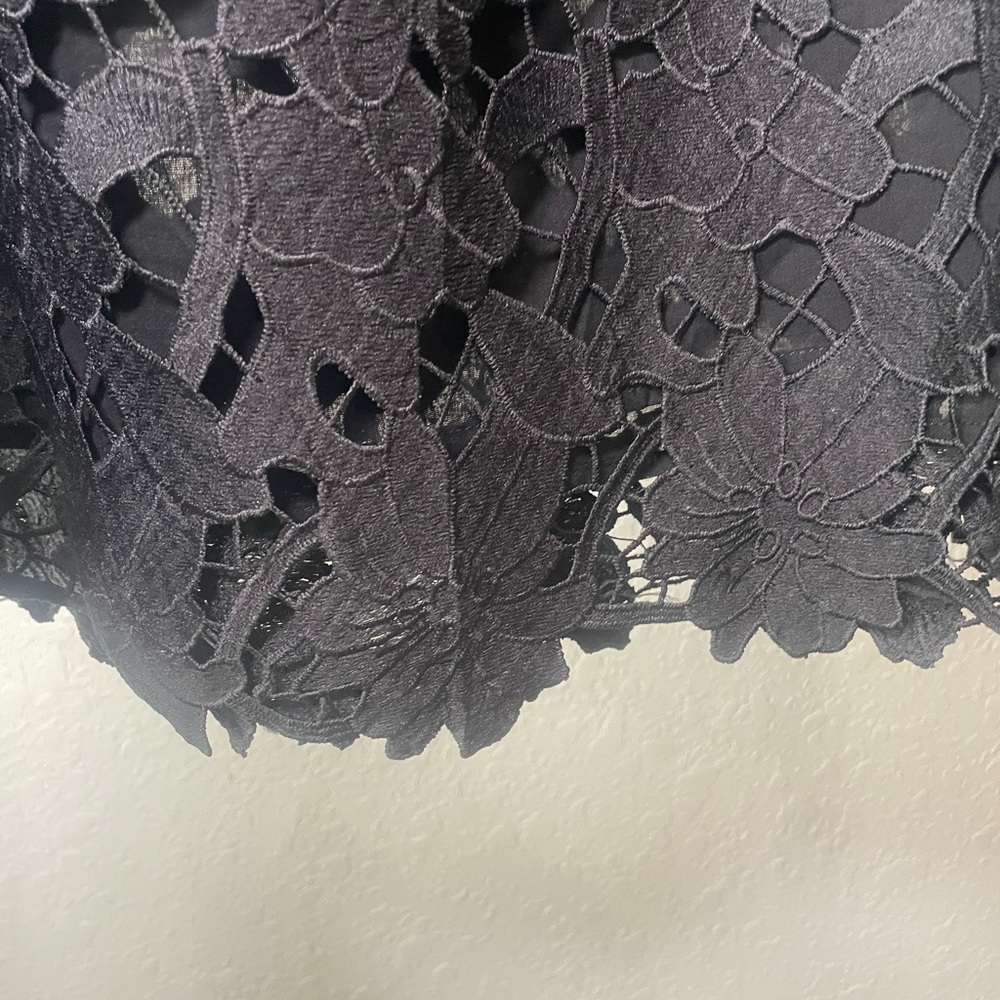 Umgee Black Floral Lace Blouse - Picture 6 of 9